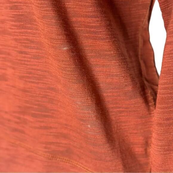 Chaser Slub Jersey Long Sleeve Sheer Lightweight Burnt Orange Henley Size Small - Picture 8 of 13